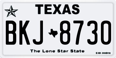 TX license plate BKJ8730