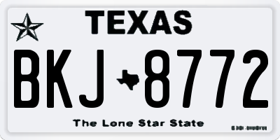 TX license plate BKJ8772