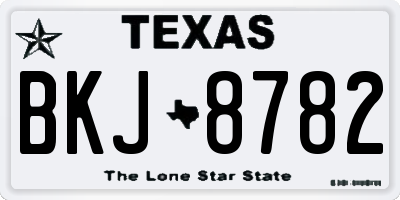 TX license plate BKJ8782