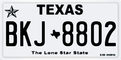 TX license plate BKJ8802