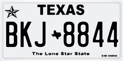 TX license plate BKJ8844