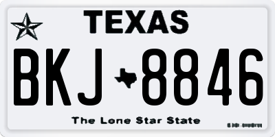TX license plate BKJ8846