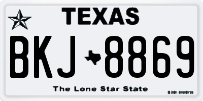 TX license plate BKJ8869