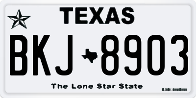 TX license plate BKJ8903