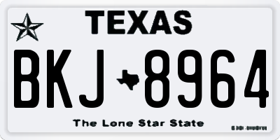 TX license plate BKJ8964