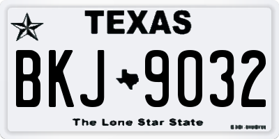 TX license plate BKJ9032