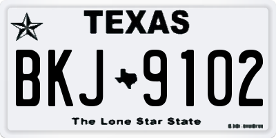 TX license plate BKJ9102
