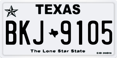 TX license plate BKJ9105