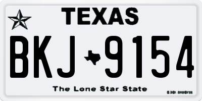 TX license plate BKJ9154