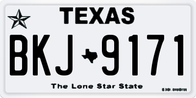 TX license plate BKJ9171
