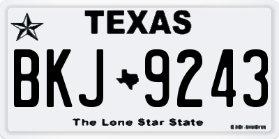 TX license plate BKJ9243