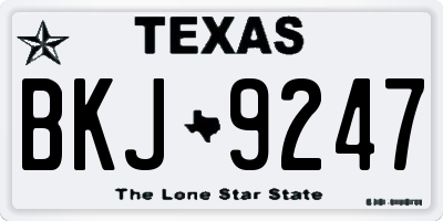 TX license plate BKJ9247