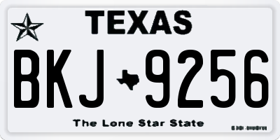 TX license plate BKJ9256
