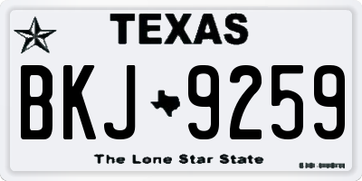 TX license plate BKJ9259