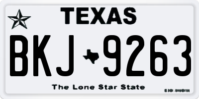 TX license plate BKJ9263