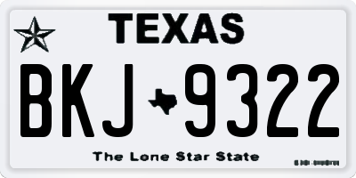 TX license plate BKJ9322