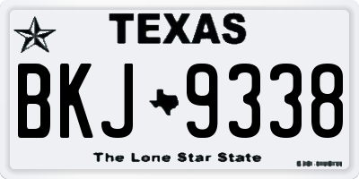 TX license plate BKJ9338