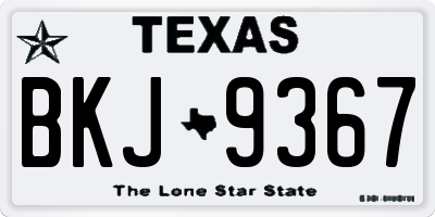 TX license plate BKJ9367