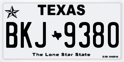 TX license plate BKJ9380