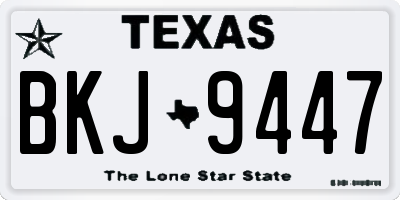TX license plate BKJ9447