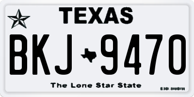 TX license plate BKJ9470