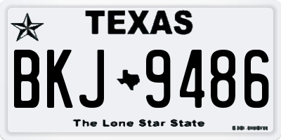 TX license plate BKJ9486