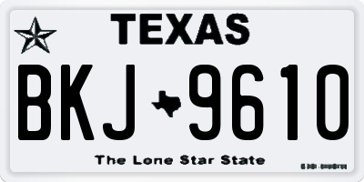 TX license plate BKJ9610