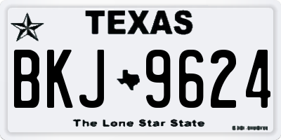 TX license plate BKJ9624