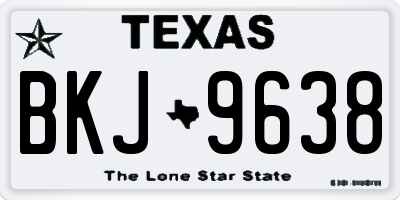 TX license plate BKJ9638