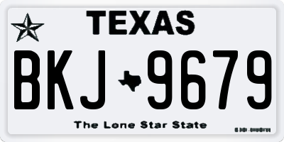 TX license plate BKJ9679