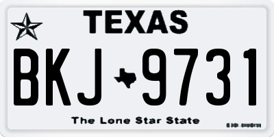 TX license plate BKJ9731