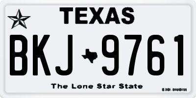 TX license plate BKJ9761