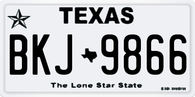 TX license plate BKJ9866