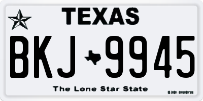 TX license plate BKJ9945