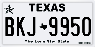 TX license plate BKJ9950