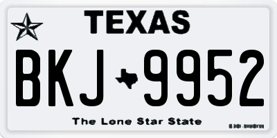 TX license plate BKJ9952