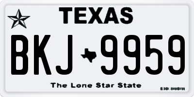 TX license plate BKJ9959