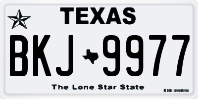 TX license plate BKJ9977