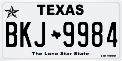 TX license plate BKJ9984