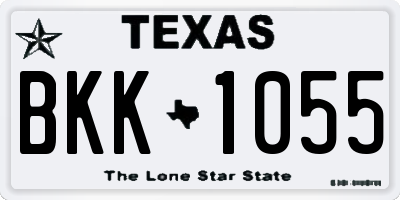 TX license plate BKK1055