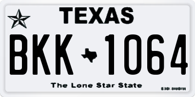 TX license plate BKK1064