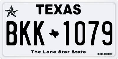 TX license plate BKK1079