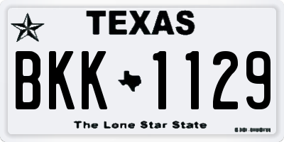 TX license plate BKK1129