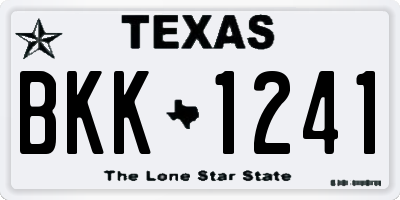 TX license plate BKK1241