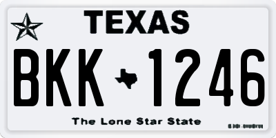 TX license plate BKK1246