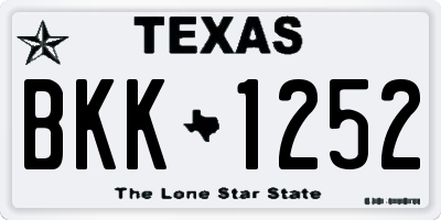 TX license plate BKK1252