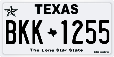 TX license plate BKK1255
