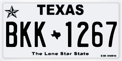 TX license plate BKK1267