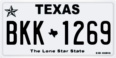 TX license plate BKK1269