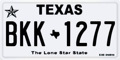 TX license plate BKK1277